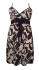 Short Brown and Cream Friesian Print Florence Dress / Sundress - Fair Trade