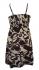 Short Brown and Cream Friesian Print Florence Dress / Sundress - Fair Trade