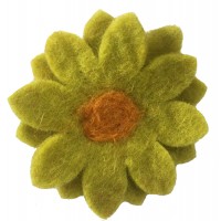 Hand made Felt Chrysanthemum Flower Brooch - Mixed Colours - Fair Trade