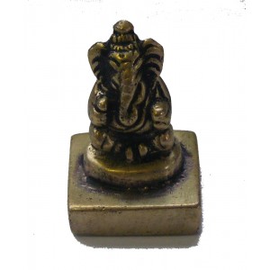 Fair Trade Cast Brass Ganesh Statue / Stamp / Chop Figurine from Kathmandu, Nepal