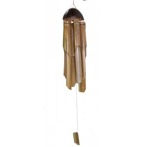 Large Bamboo Wind chime / Windchime for indoor and outdoor use, longest chime 20 inch / 50 cm - Fair Trade