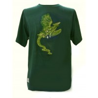 Fair Trade Embroidered Green Dragon T Shirt ( Green T Shirt)