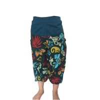 Fair Trade Sea Green Cotton Cropped 3/4 Length Beach Trousers