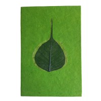 Fair Trade Handmade Nepali Lokta Paper Green Peepal Leaf Notepad Fair Trade Handmade Nepali Lokta Paper Green Peepal Leaf Notepad