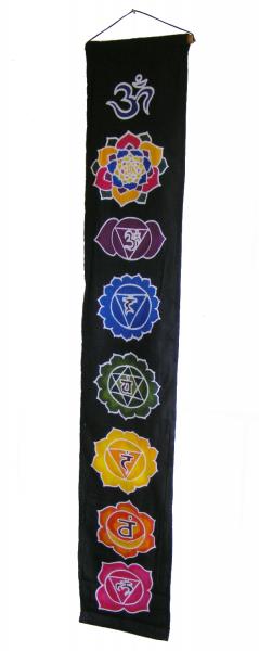 Black Batik Seven Chakra Hanging - Hand made in Bali - Fair Trade 