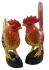 Hand carved, hand painted Wooden Hen & Cockeril - Fair Trade