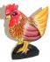 Hand carved, hand painted Wooden Hen & Cockeril - Fair Trade