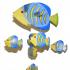 Fair Trade Hand Painted Yellow Balinese Kissing Fish Mobile