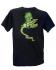 Fair Trade Embroidered Green Dragon T Shirt ( Black T Shirt)