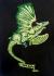 Fair Trade Embroidered Green Dragon T Shirt ( Black T Shirt)