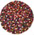 Beautiful Handmade Tactile Felt Multicoloured Ball Rug from Nepal - 60 cm diameter- 100% Wool - Fair Trade