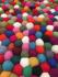 Beautiful Handmade Tactile Felt Multicoloured Ball Rug from Nepal - 60 cm diameter- 100% Wool - Fair Trade