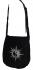 Hand Made Large Black Velvet Yin Yang Shoulder Bag - Fair Trade
