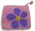 Small Felt Flower purse - Handmade - 100% wool - various colours - Fairtrade