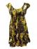 Green / Yellow  Bold Flower Print Floaty Indian Cotton Lizzy Maternity Blouse - Fair Trade 