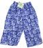 Kids Colourful Cotton Elasticated Children's Blue Ocean Print Trousers - Fair Trade