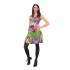 100% Floaty Cotton Short Bold Multicoloured Flower Design Pippa Sundress / Short Shift Dress - Fair Trade